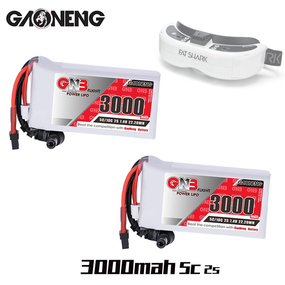 Batería Lipo GNB 2S 7,4 V 3000 - Skyzone Sky04X Pro Oled Fpv Goggles reseña y precio